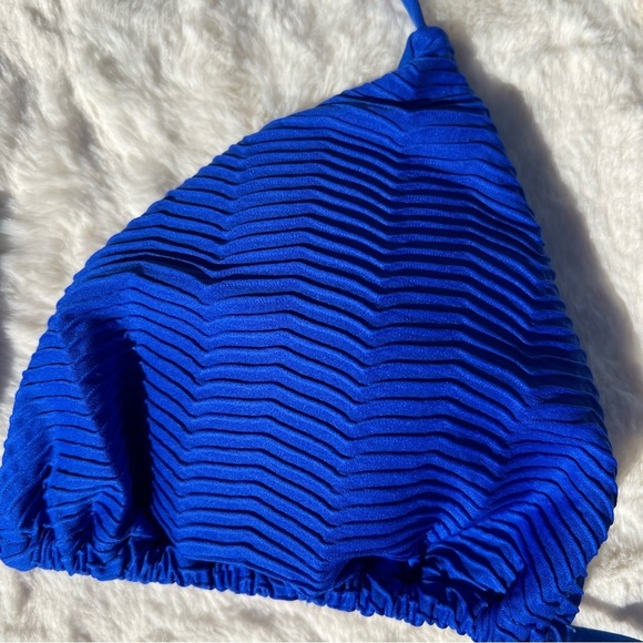 Luli Fama Electric Blue Hot Tropics Triangle Top and Bootylicious Bottom XL/L - Picture 8 of 14